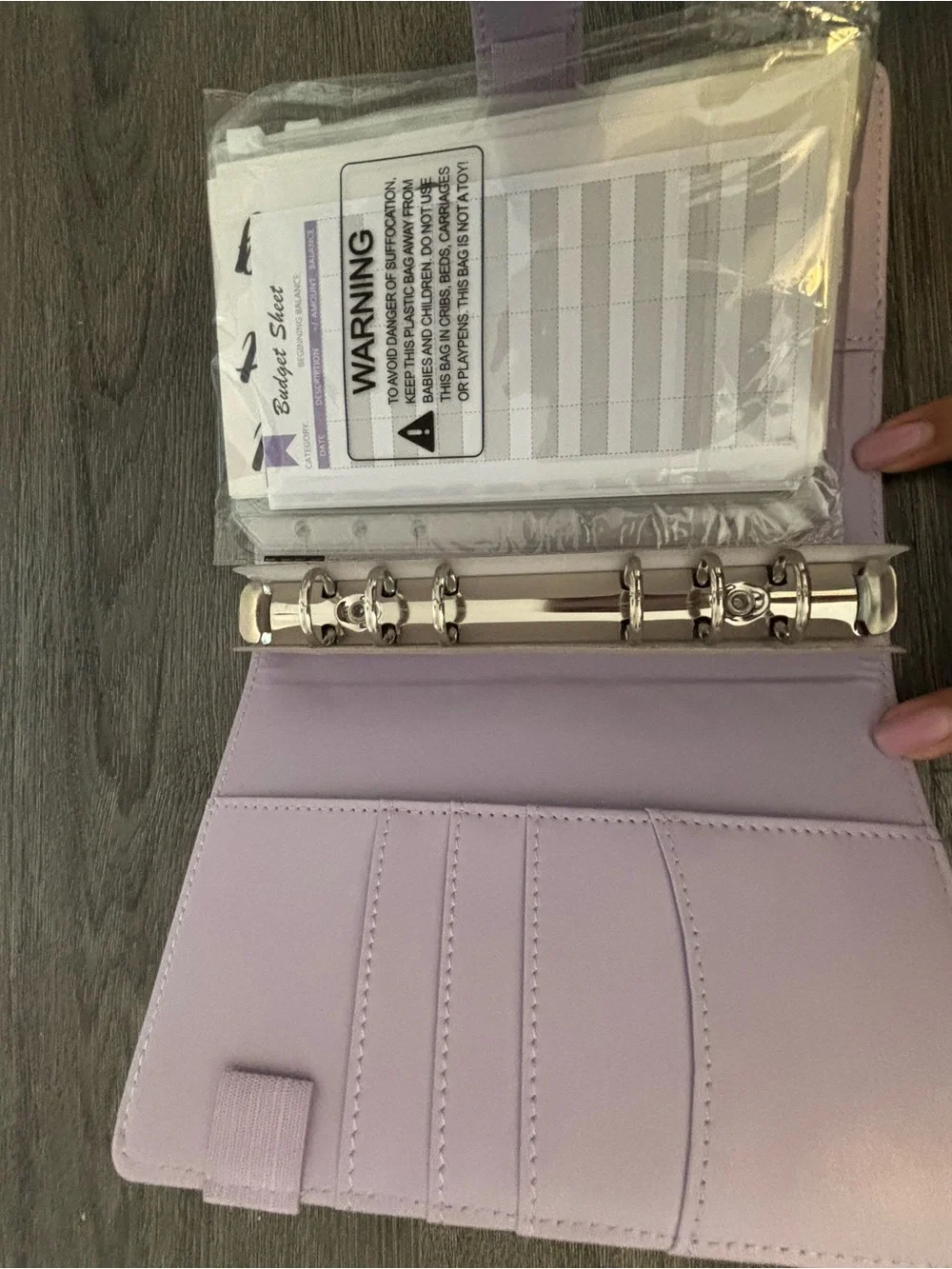 Lavender Budget Binder Organizer Wallet - Home Office